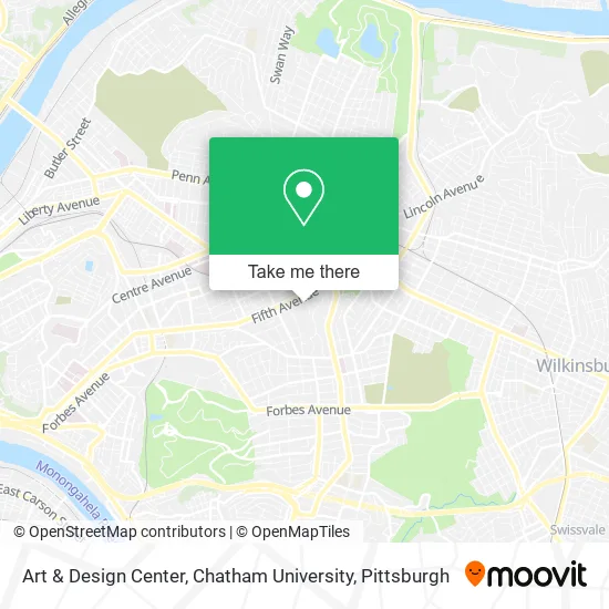 Art & Design Center, Chatham University map