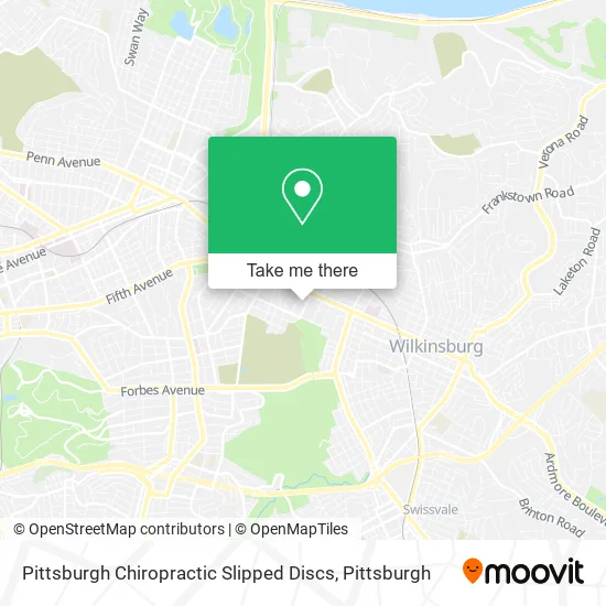 Pittsburgh Chiropractic Slipped Discs map
