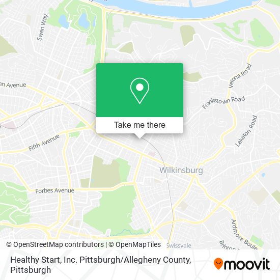 Healthy Start, Inc. Pittsburgh / Allegheny County map