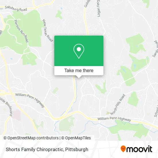 Shorts Family Chiropractic map