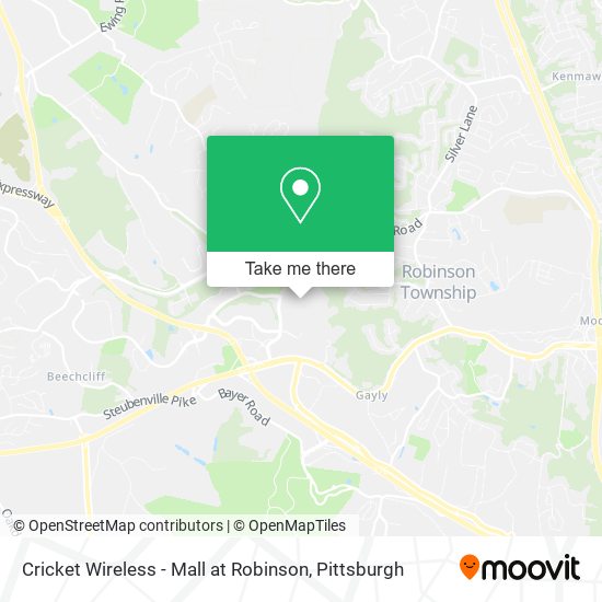 Cricket Wireless - Mall at Robinson map