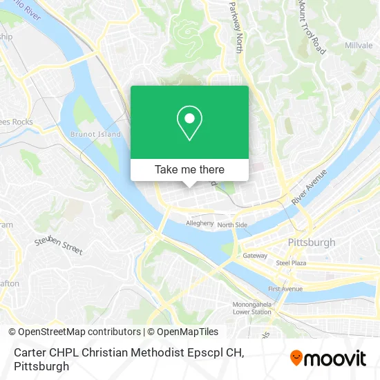 Mapa de Carter CHPL Christian Methodist Epscpl CH