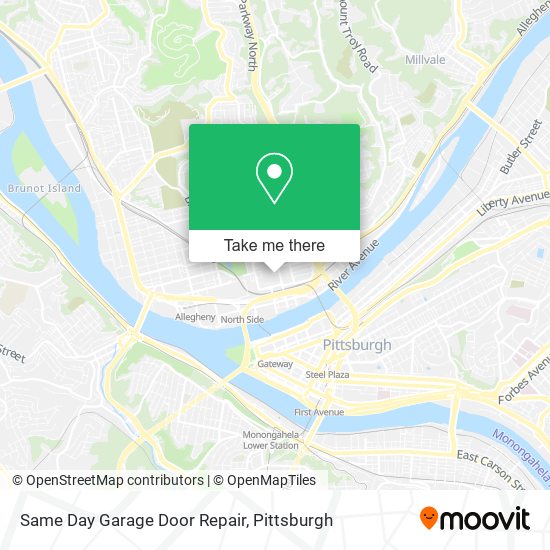 Mapa de Same Day Garage Door Repair