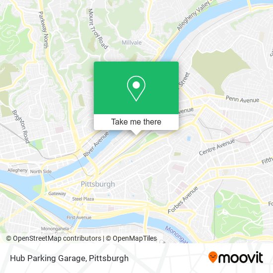 Hub Parking Garage map