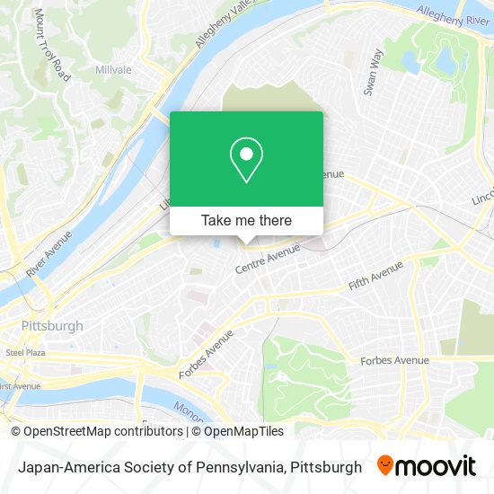 Japan-America Society of Pennsylvania map