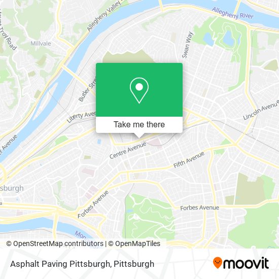 Mapa de Asphalt Paving Pittsburgh