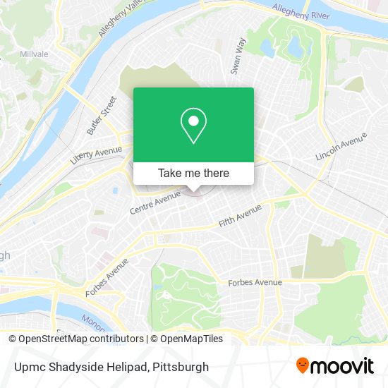 Mapa de Upmc Shadyside Helipad