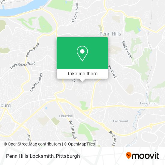 Penn Hills Locksmith map