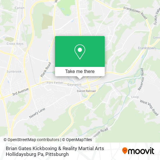 Brian Gates Kickboxing & Reality Martial Arts Hollidaysburg Pa map