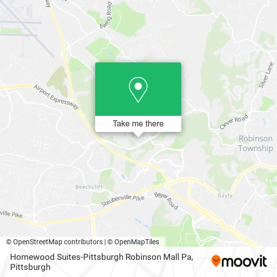 Mapa de Homewood Suites-Pittsburgh Robinson Mall Pa