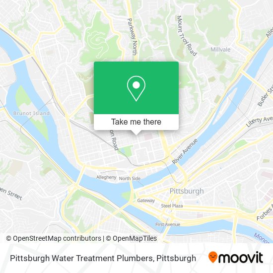 Pittsburgh Water Treatment Plumbers map