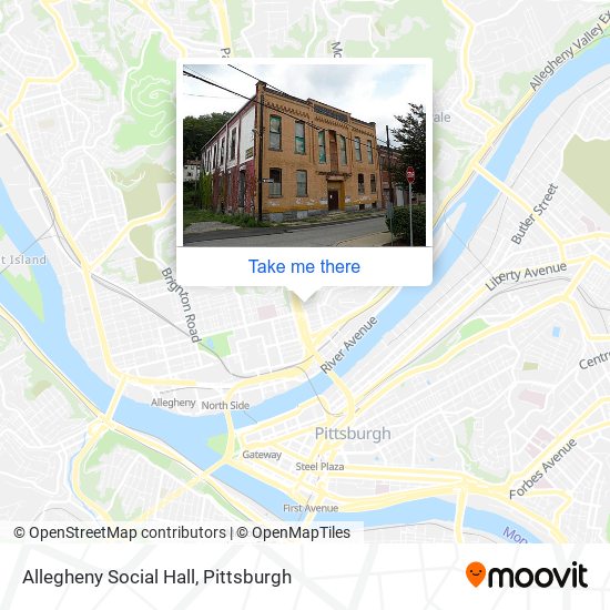 Allegheny Social Hall map