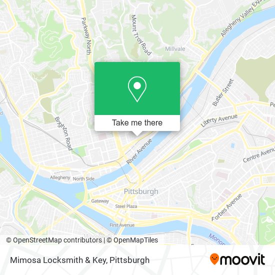 Mapa de Mimosa Locksmith & Key