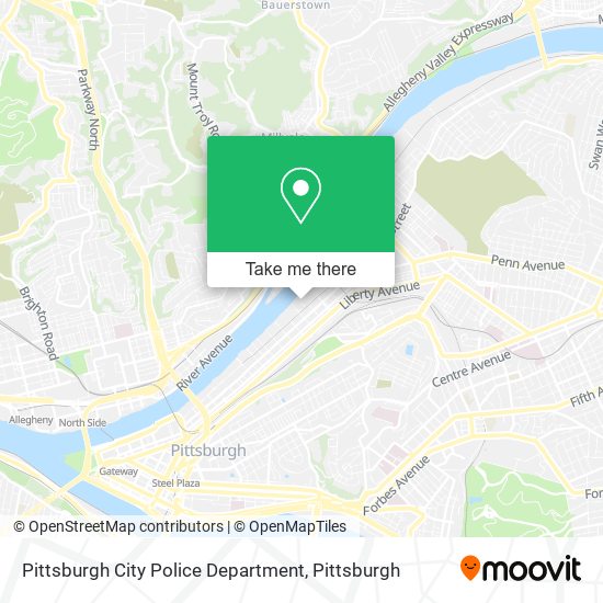 Pittsburgh City Police Department map