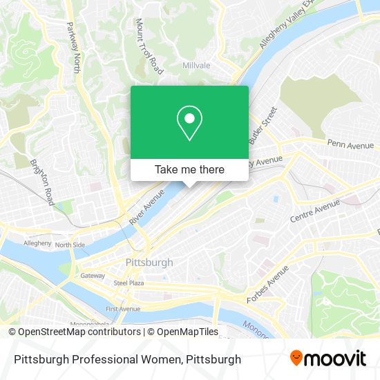 Pittsburgh Professional Women map