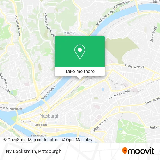 Ny Locksmith map