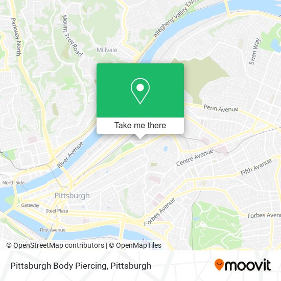 Pittsburgh Body Piercing map