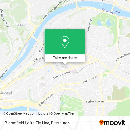 Bloomfield Lofts Ele Line map