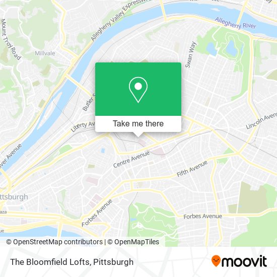 The Bloomfield Lofts map