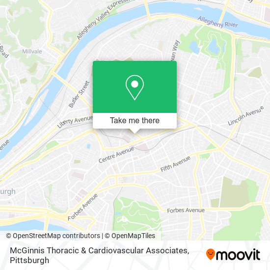 Mapa de McGinnis Thoracic & Cardiovascular Associates