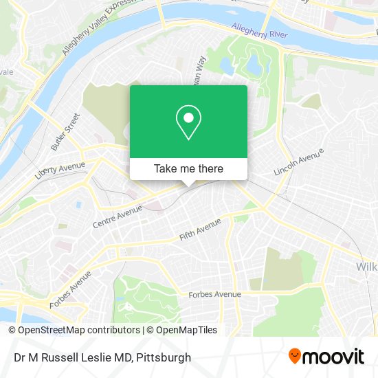 Dr M Russell Leslie MD map