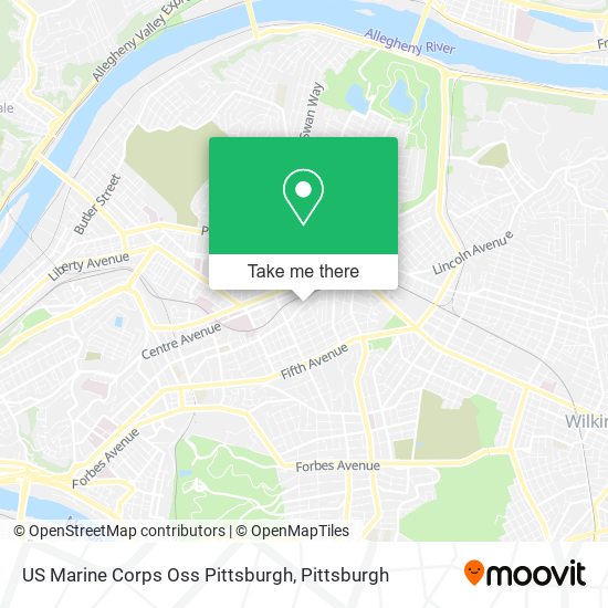 US Marine Corps Oss Pittsburgh map