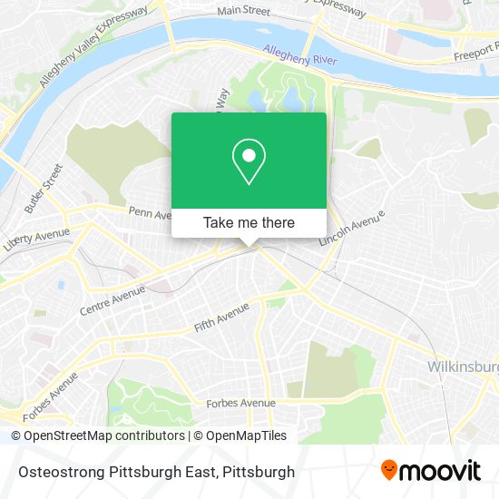 Osteostrong Pittsburgh East map