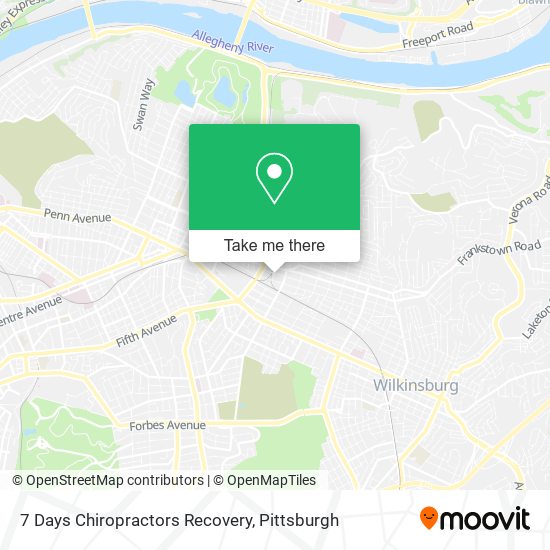 Mapa de 7 Days Chiropractors Recovery