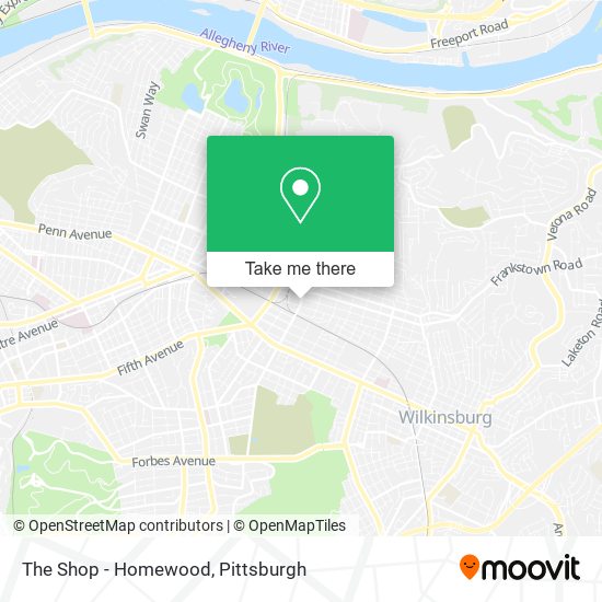 The Shop - Homewood map