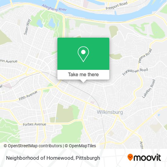 Neighborhood of Homewood map