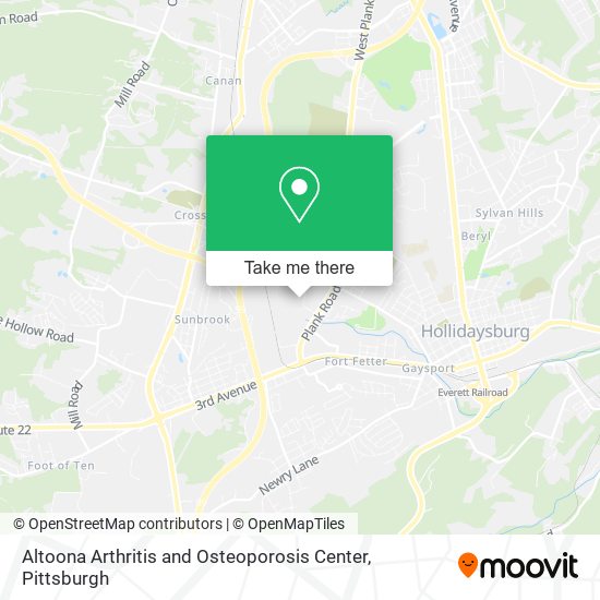Altoona Arthritis and Osteoporosis Center map