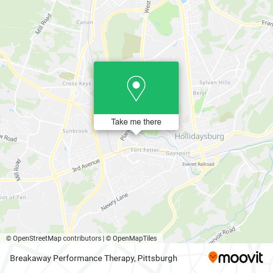 Breakaway Performance Therapy map