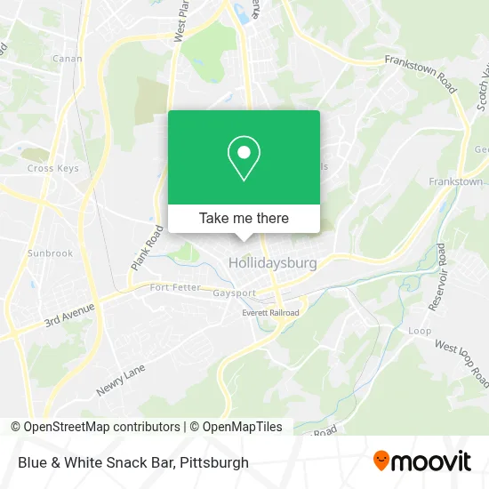 Blue & White Snack Bar map