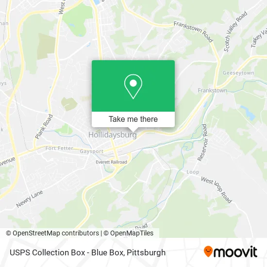 USPS Collection Box - Blue Box map