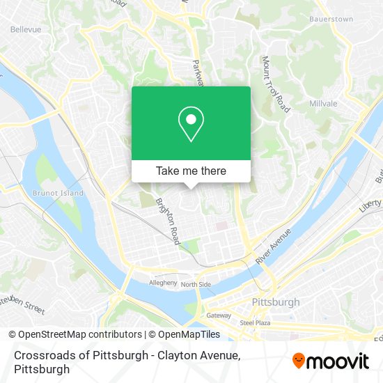 Mapa de Crossroads of Pittsburgh - Clayton Avenue