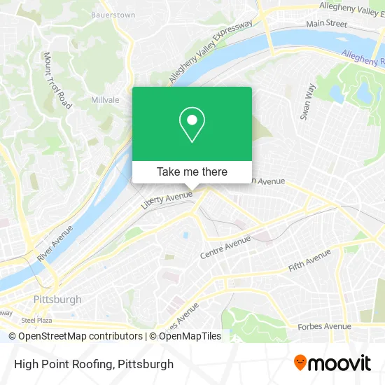 High Point Roofing map