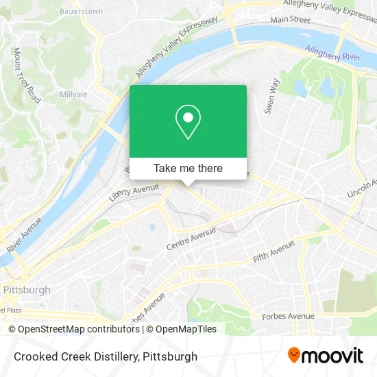 Mapa de Crooked Creek Distillery