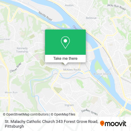 St. Malachy Catholic Church 343 Forest Grove Road map
