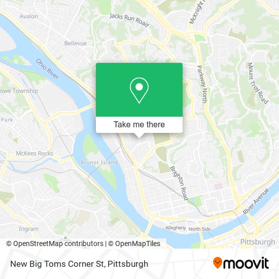 New Big Toms Corner St map