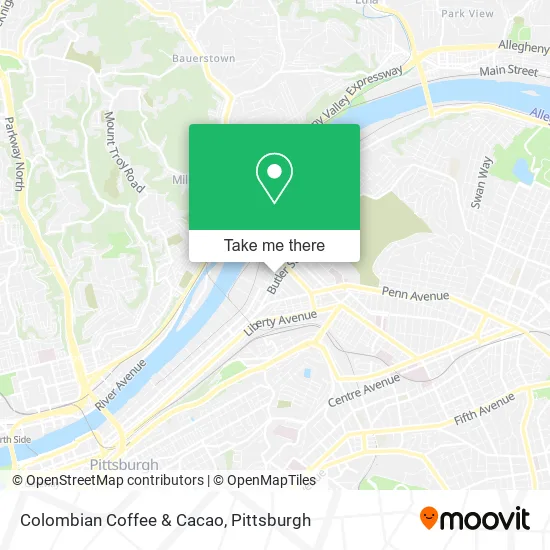 Colombian Coffee & Cacao map