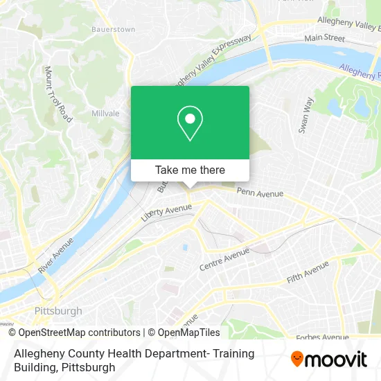 Allegheny County Health Department- Training Building map