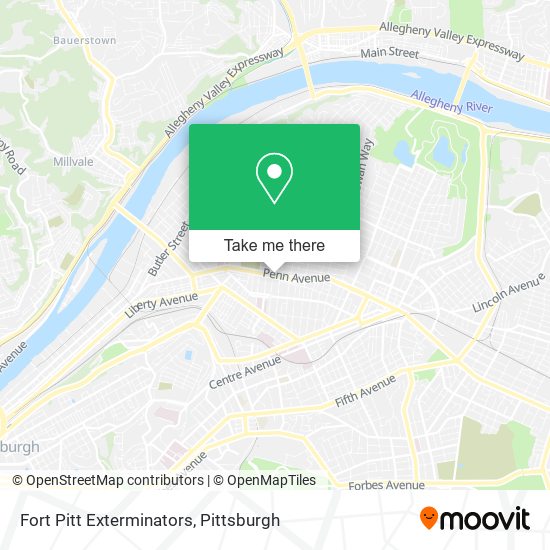 Fort Pitt Exterminators map