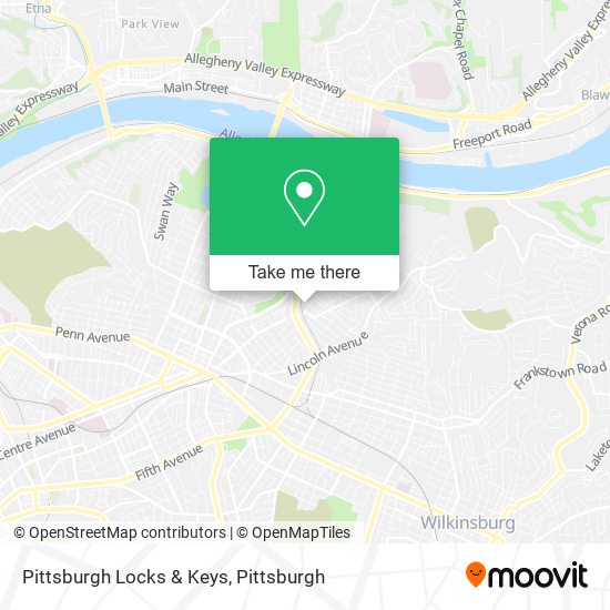 Pittsburgh Locks & Keys map