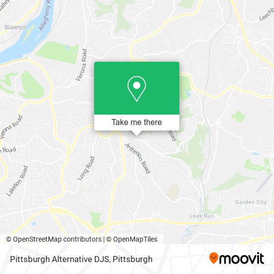 Pittsburgh Alternative DJS map