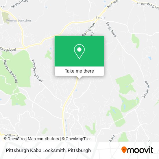 Pittsburgh Kaba Locksmith map