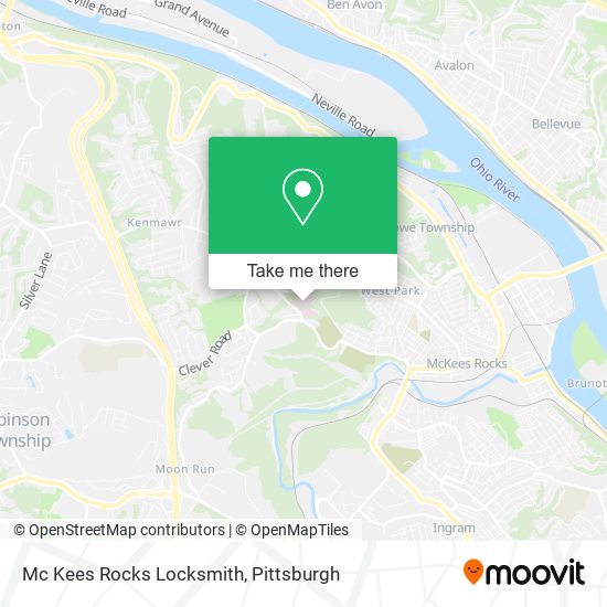 Mc Kees Rocks Locksmith map