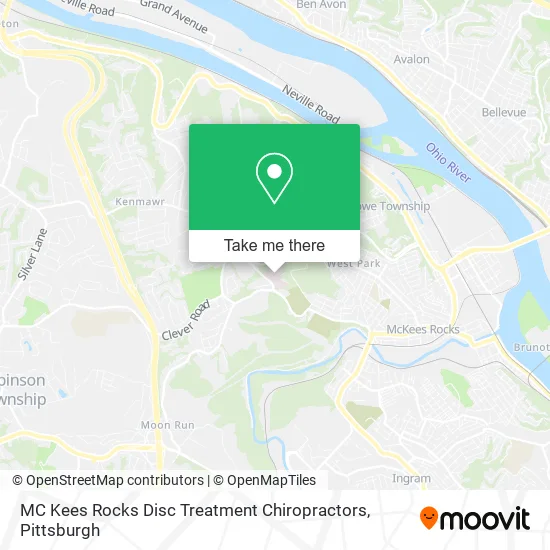 MC Kees Rocks Disc Treatment Chiropractors map