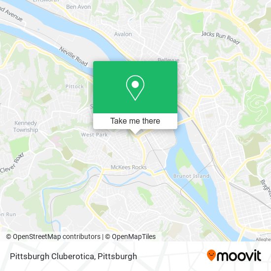 Pittsburgh Cluberotica map