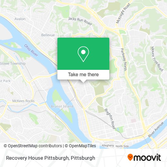 Mapa de Recovery House Pittsburgh