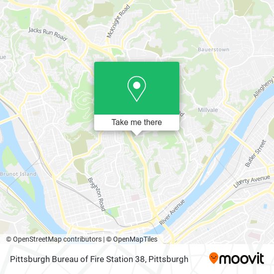 Pittsburgh Bureau of Fire Station 38 map